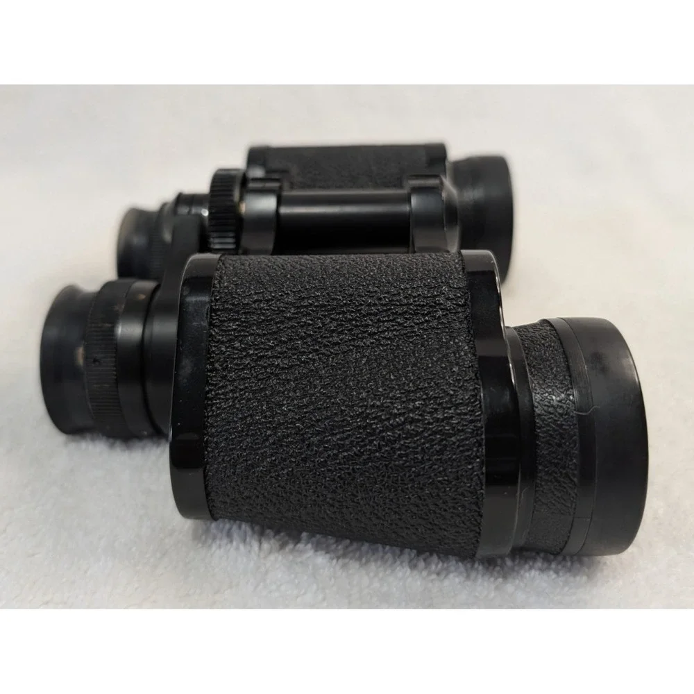 Sears Binoculars 7x35mm Wide Angle 500 ft @ 1000 yds, Black Vintage w/ case